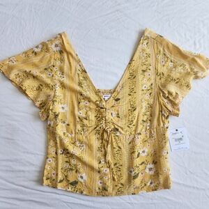 O'Neill Yellow Floral Blouse